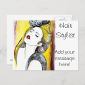 Personalised Hair Stylist Postcard (Front/Back)