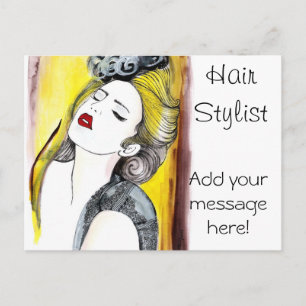 Personalised Hair Stylist Postcard