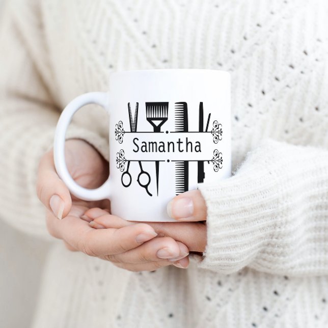 Personalised Hair Stylist Scissors Hairdresser Coffee Mug (Creator Uploaded)