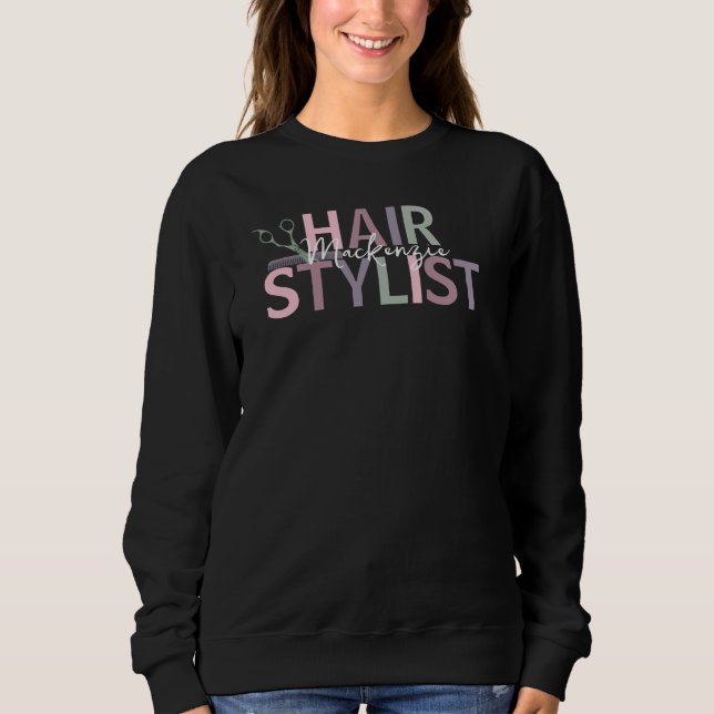 Personalised Hair Stylist Sweatshirt (Front)