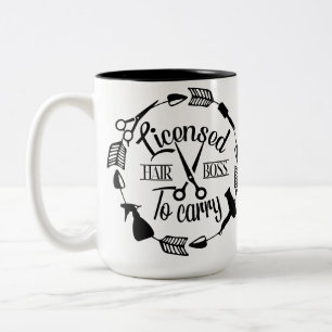 Personalised Hairstylist Licensed to cut Two-Tone Coffee Mug