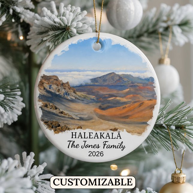 Personalised Haleakalā National Park Custom Hawaii Ceramic Tree Decoration (Creator Uploaded)
