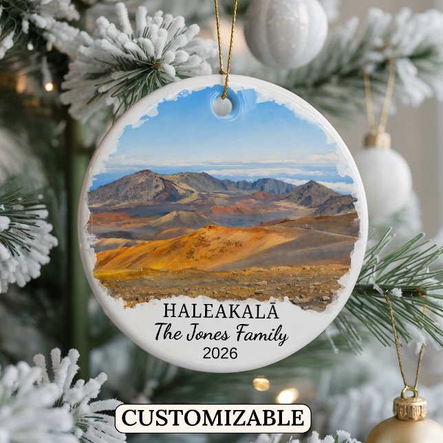 Personalised Haleakalā National Park Custom Hawaii Ceramic Tree Decoration (Creator Uploaded)