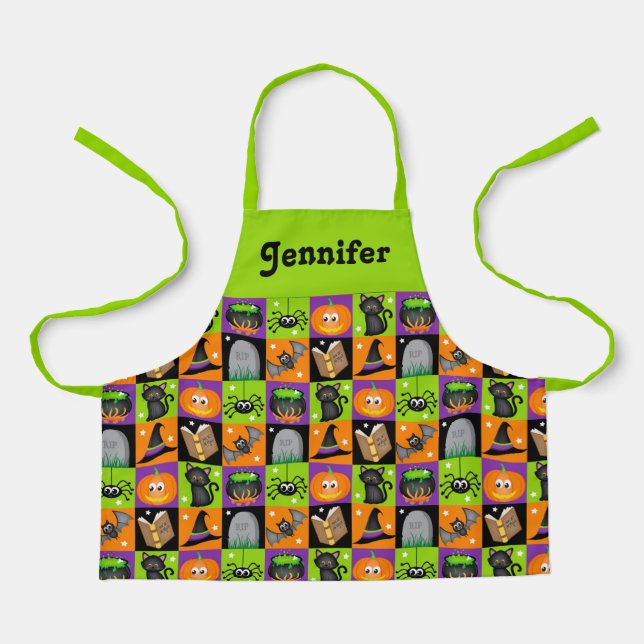 Personalised Halloween apron for kids (Front)
