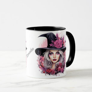 Personalised Halloween Beautiful Blonde Witch Mug