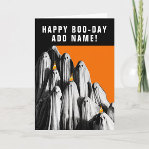 personalised Halloween Birthday Card