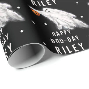 Personalised Halloween Birthday Wrapping Paper