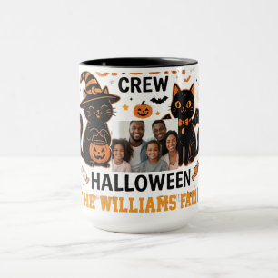 Personalised Halloween Black Cat Family Collection Mug