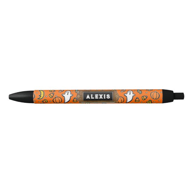Personalised Halloween Black Ink Pen (Front)