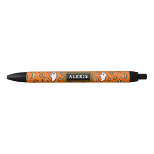 Personalised Halloween Black Ink Pen