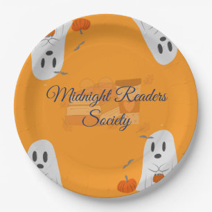 Personalised Halloween Book Lover Club Paper Plate