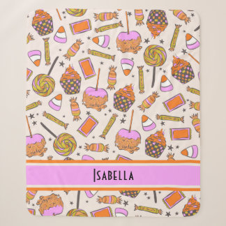 Personalised Halloween Candy Retro Groovy Blanket