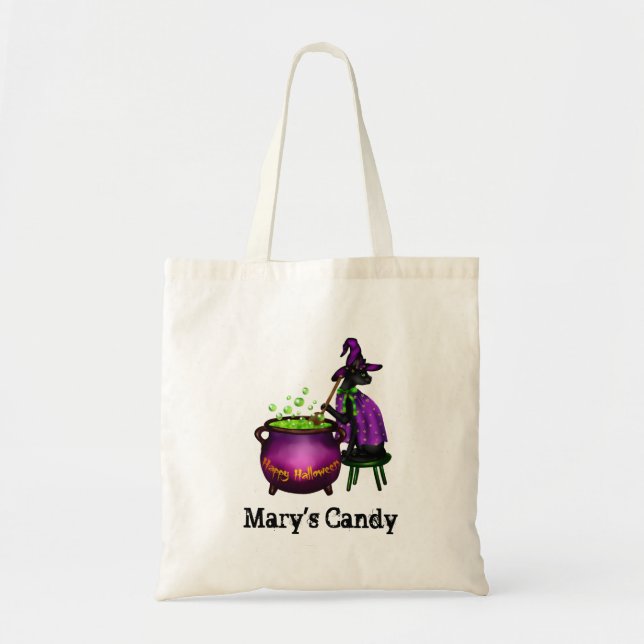 Personalised Halloween Candy Tote Bag (Front)