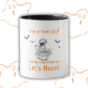 Personalised Halloween Carnivorous Plant Coffee  Mug