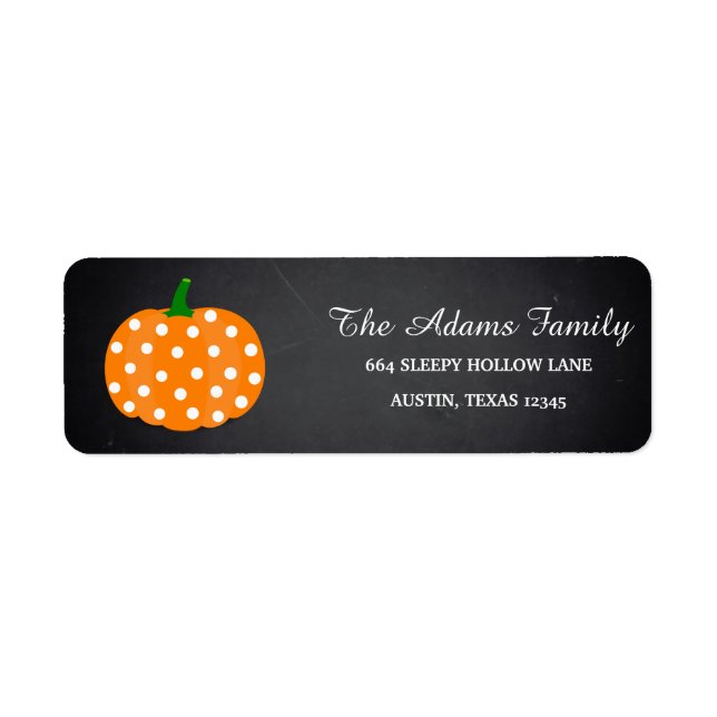 Personalised Halloween Chalkboard Little Pumpkin (Front)