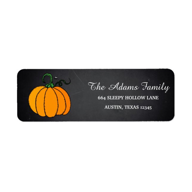 Personalised Halloween Chalkboard Little Pumpkin (Front)