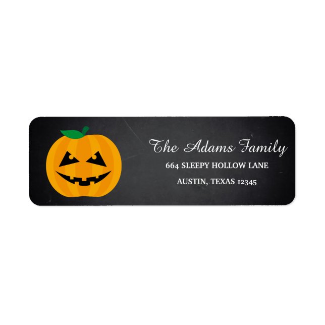 Personalised Halloween Chalkboard Little Pumpkin (Front)