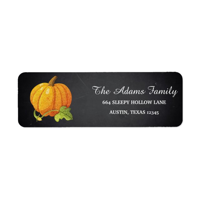 Personalised Halloween Chalkboard Little Pumpkin L (Front)