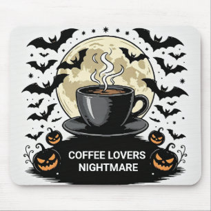 Personalised Halloween Coffee Lover Spooky Desk Mo Mouse Mat