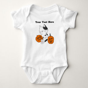 Personalised Halloween Cute Cat Baby Bodysuit