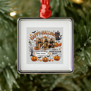 Personalised Halloween Family Decor & Apparel - Sp Metal Tree Decoration