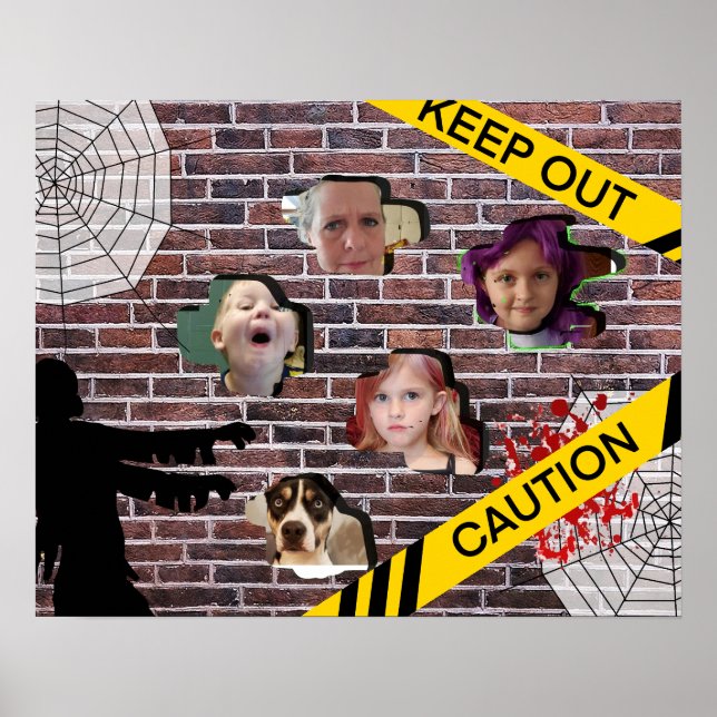 Personalised Halloween Family Photo Poster (Front)