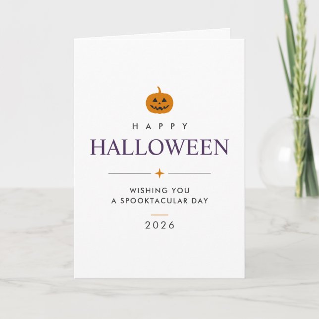 Personalised Halloween Folded Greeting Card (Front)