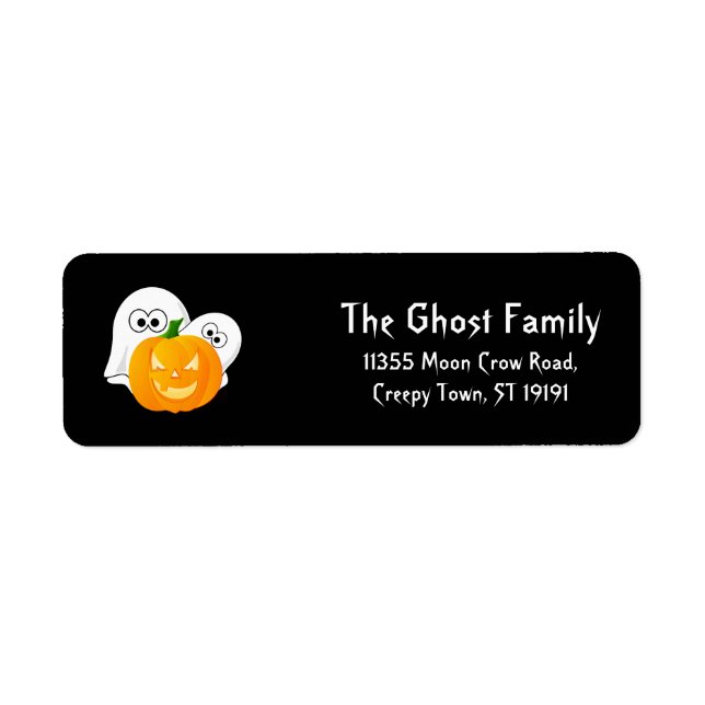 Personalised Halloween Ghosts Pumpkin (Front)
