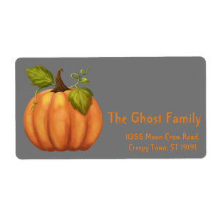 Personalised Halloween Ghosts Pumpkin Label