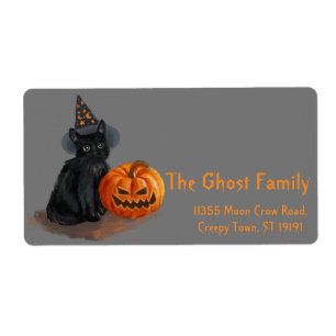 Personalised Halloween Ghosts Pumpkin Label