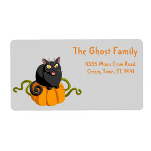 Personalised Halloween Ghosts Pumpkin Label