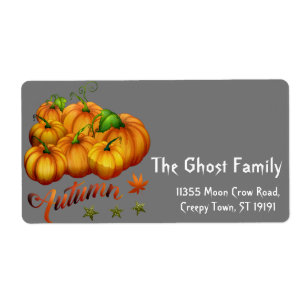 Personalised Halloween Ghosts Pumpkin Label