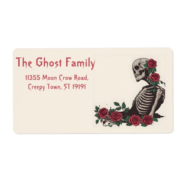 Personalised Halloween Ghosts Skull Floral (Front)