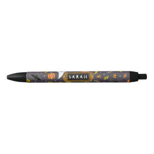 Personalised Halloween Gift Black Ink Pen