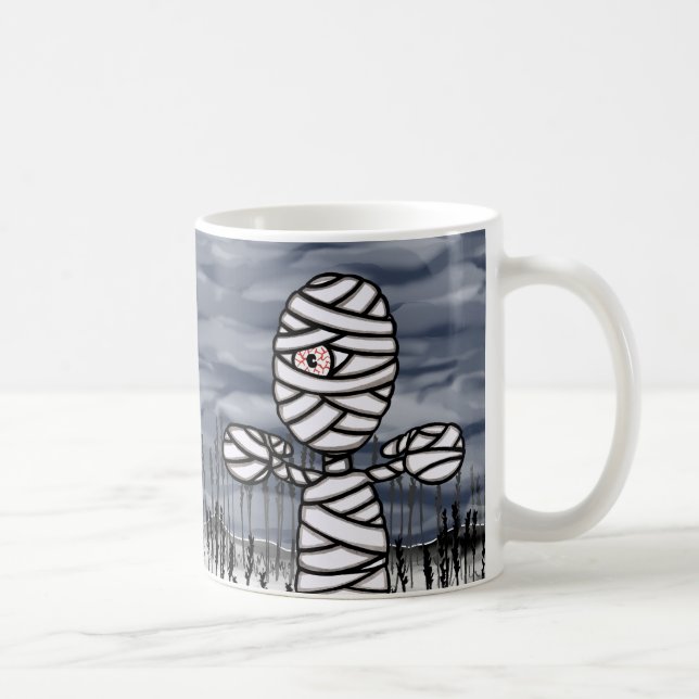 Personalised Halloween Horror Creepy Mummy Mug (Right)