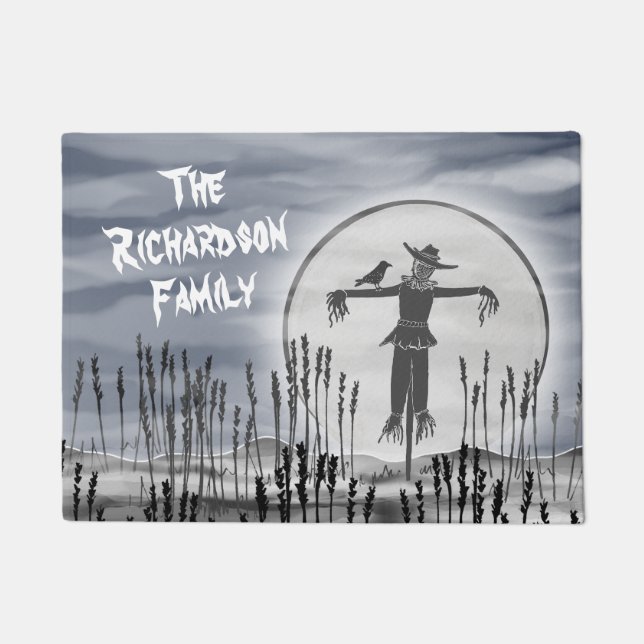 Personalised Halloween Horror Creepy Scarecrow  Doormat (Front)