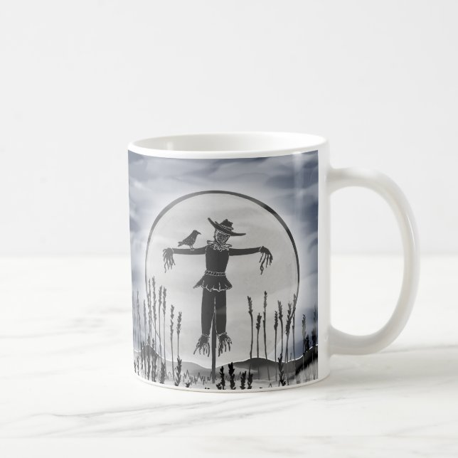 Personalised Halloween Horror Creepy Scarecrow Mug (Right)