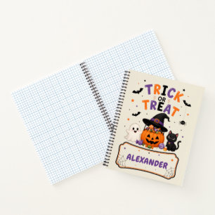 Personalised Halloween Name Notebook for Kids