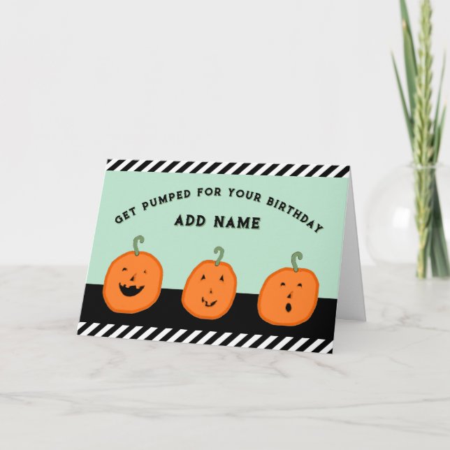 Personalised Halloween October Birthday Card (Front)