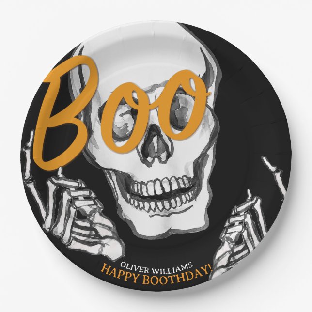 Personalised Halloween Paper Plates (Front)