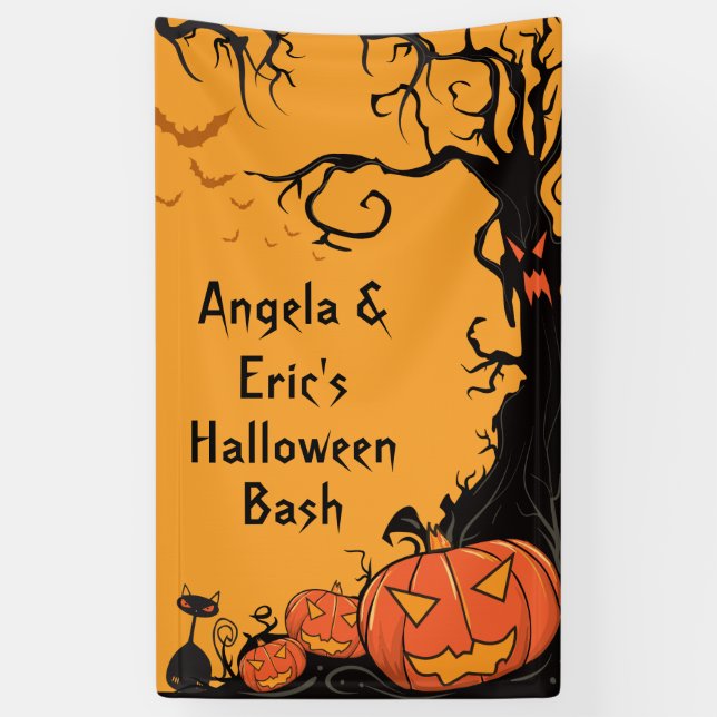 Personalised Halloween Party Banner (Vertical)