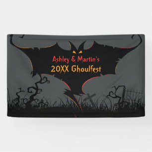 Personalised Halloween Party Banner Scary