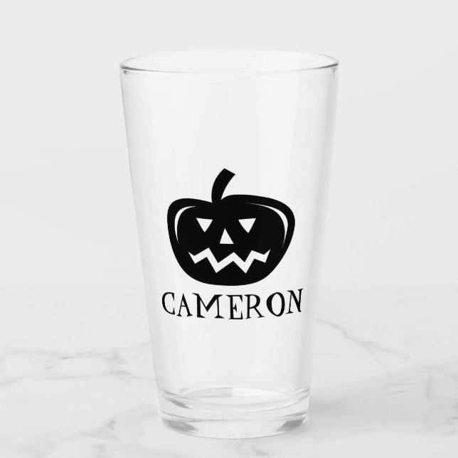 Personalised Halloween party drinking glasses (Front)