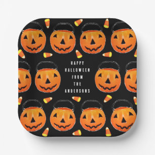 Personalised Halloween Party Treat Paper Plates