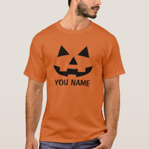 Personalised Halloween  Pumpkin Jack o Lantern  T-Shirt