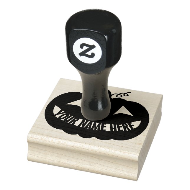 Personalised Halloween Pumpkin Rubber Stamp (Stamp)