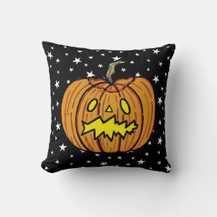 Personalised Halloween Pumpkin Throw Cushion
