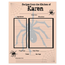 Personalised Halloween Recipe Page
