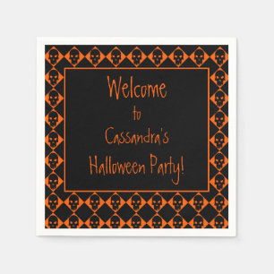 Personalised Halloween Skulls Napkin
