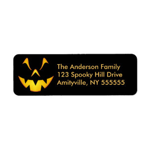 Personalised Halloween Smile Return Address Labels